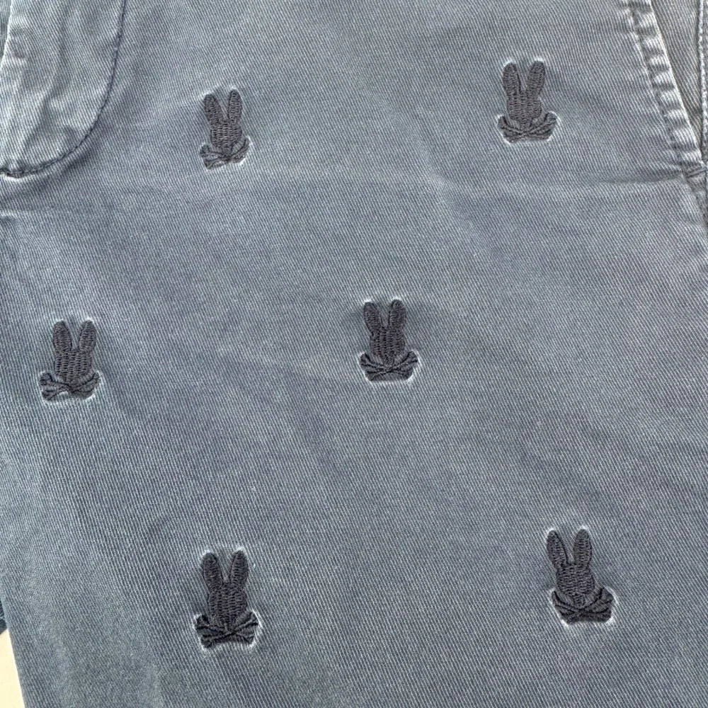 Psycho Bunny Chino Embroidered Logo Shorts Mens 31 Navy Blue Summer Preppy Money